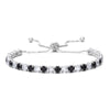 Wholesale Adjustable Colorful Zircon Tennis Bracelet Copper Inlaid With Zircon White Golden Plated Fashion Geometric Style