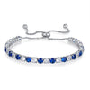 Wholesale Adjustable Colorful Zircon Tennis Bracelet Copper Inlaid With Zircon White Golden Plated Fashion Geometric Style