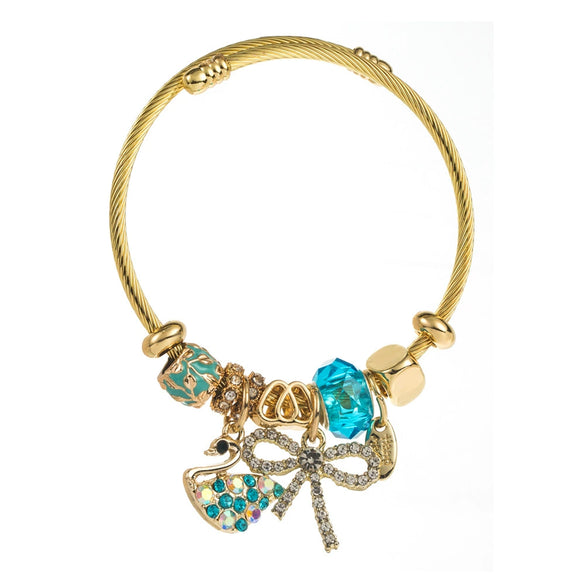 Wholesale Adjustable Couple Bracelet Alloy Bow Geometric Style Set With Diamonds