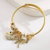 Wholesale Adjustable Couple Bracelet Alloy Bow Geometric Style Set With Diamonds