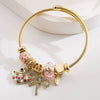 Wholesale Adjustable Couple Bracelet Alloy Bow Geometric Style Set With Diamonds