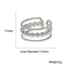 Wholesale Adjustable Electroplated 18K Gold Nonfading Geometric Stainless Steel Open Ring Women's Jewelry