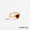 Wholesale Adjustable Open Stackable Finger Ring For Women Stainless Steel Titanium Steel Burgundy Gold Enamel Drip Oil Geometric Shape Highend