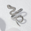 Wholesale Adjustable Opening Stainless Steel Ring With Snakeshaped Design And Electroplating For Men And Women