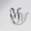 Wholesale Adjustable Opening Stainless Steel Ring With Snakeshaped Design And Electroplating For Men And Women