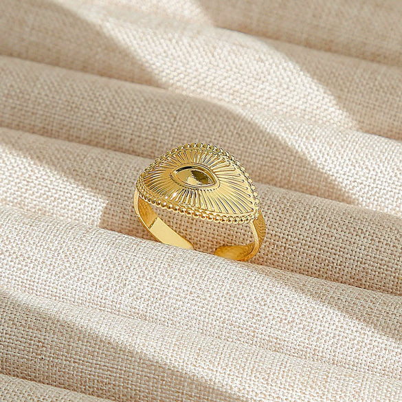 Wholesale Adjustable Opening Titanium Steel Ring Retro Hiphop Style With Geometric Design And Electroplating Treatment For Men And Women Couple