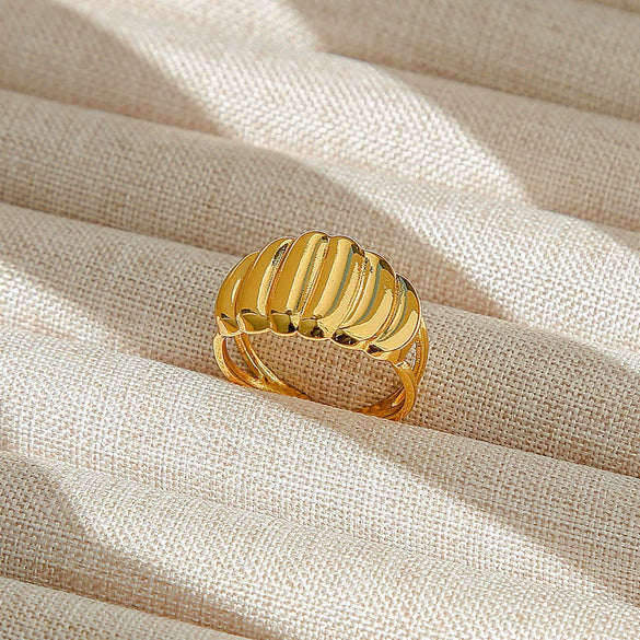 Wholesale Adjustable Opening Titanium Steel Ring Retro Hiphop Style With Geometric Design And Electroplating Treatment For Men And Women Couple
