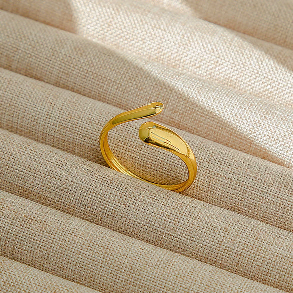 Wholesale Adjustable Opening Titanium Steel Ring Retro Hiphop Style With Geometric Design And Electroplating Treatment For Men And Women Couple