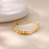 Wholesale Adjustable Round Bead Rotatable Pressure Copper Bracelet With Ins Style And Electroplating Treatment