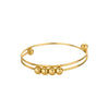 Wholesale Adjustable Round Bead Rotatable Pressure Copper Bracelet With Ins Style And Electroplating Treatment