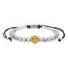 Wholesale Adjustable Woven Bracelet With Leopard Head And Pineapple Beads Copper Electroplating Geometric Style