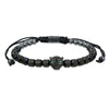 Wholesale Adjustable Woven Bracelet With Leopard Head And Pineapple Beads Copper Electroplating Geometric Style