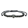 Wholesale Adjustable Woven Bracelet With Leopard Head And Pineapple Beads Copper Electroplating Geometric Style