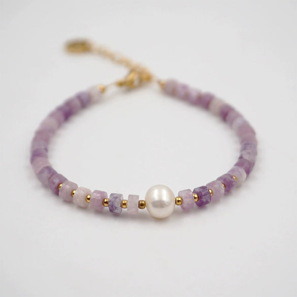 Wholesale Agate Geometric Handmade Women's Colored Stone Bracelet