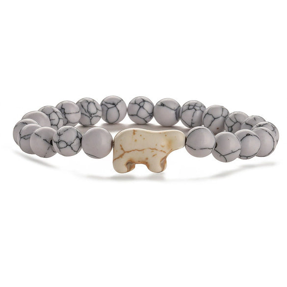 Wholesale Agate Handmade Animal Zodiac Beaded Stretch Bracelet