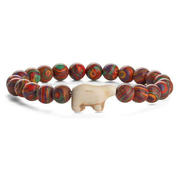 Wholesale Agate Handmade Animal Zodiac Beaded Stretch Bracelet