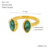 Wholesale Agate Ring Geometric Style Real Gold Electroplated For Women