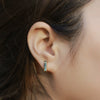 Wholesale Agate 925 Silver Geometric Style Earrings