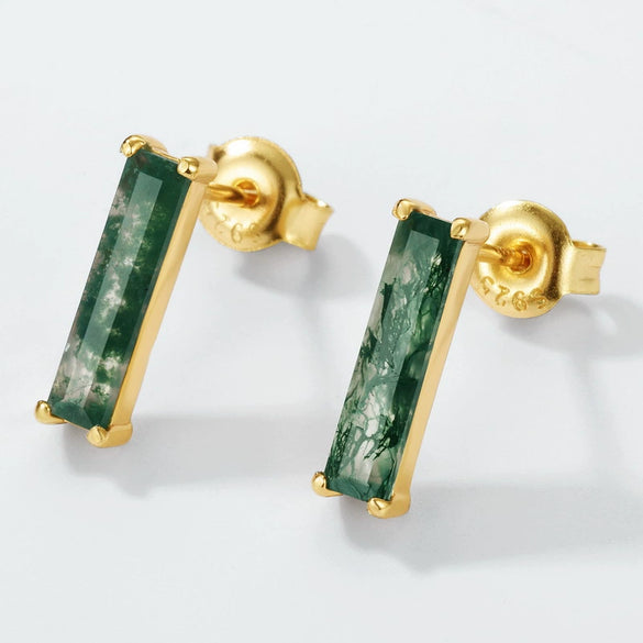 Wholesale Agate 925 Silver Geometric Style Earrings