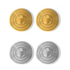 Wholesale Allmatch Heart Shape Titanium Steel Electroplated 18K Gold Earrings For Women