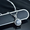Wholesale Allmatch Sterling Silver 925 Pendant Necklace With Geometric Pattern And Microinlay Round Cross Design For Women