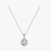 Wholesale Allmatch Sterling Silver 925 Pendant Necklace With Geometric Pattern And Microinlay Round Cross Design For Women