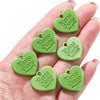 Wholesale Alloy Acrylic Geometric Round Love Tag Painting Handmade Earrings And Mobile Phone Chain Pendant Accessories
