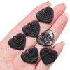 Wholesale Alloy Acrylic Geometric Round Love Tag Painting Handmade Earrings And Mobile Phone Chain Pendant Accessories