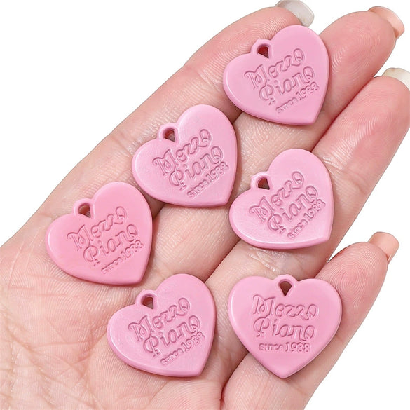 Wholesale Alloy Acrylic Geometric Round Love Tag Painting Handmade Earrings And Mobile Phone Chain Pendant Accessories