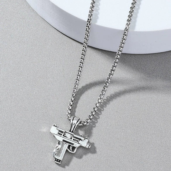 Wholesale Alloy Ak47 Gun Pendant Necklace Electroplated Unisex Fashion Jewelry