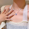 Wholesale Alloy And Copper Heart Shape Electroplated Love Necklace For Women