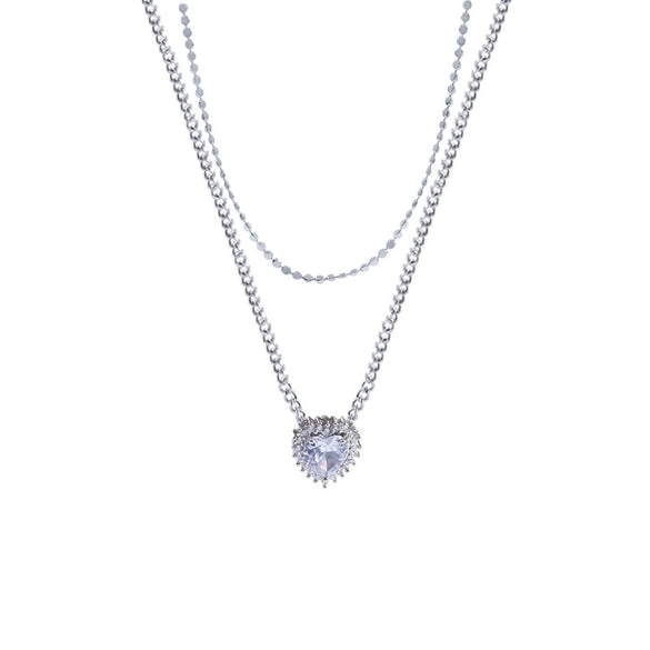 Wholesale Alloy And Copper Heart Shape Electroplated Love Necklace For Women