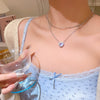 Wholesale Alloy And Copper Heart Shape Electroplated Love Necklace For Women