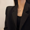 Wholesale Alloy And Copper Irregular Double Ring Collarbone Chain Necklace With Geometric Style For Women