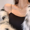 Wholesale Alloy And Copper Irregular Double Ring Collarbone Chain Necklace With Geometric Style For Women