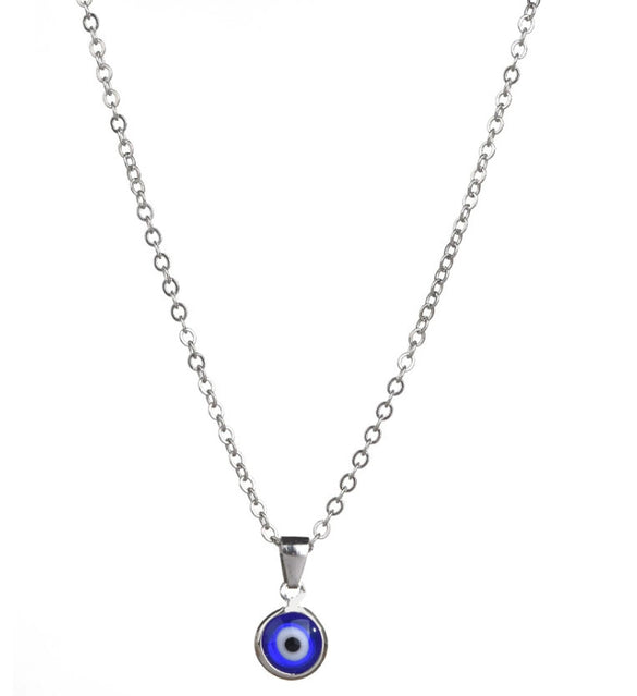 Wholesale Alloy And Resin Devil Eye Necklace Pendant With 8Mm Round Beads And Evil Blue Eyes Handmade Leather Rope Bracelet Geometric Design