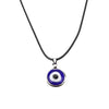 Wholesale Alloy And Resin Devil Eye Necklace Pendant With 8Mm Round Beads And Evil Blue Eyes Handmade Leather Rope Bracelet Geometric Design