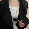 Wholesale Alloy And Resin Heart And Geometric Style Necklace Set With Diamonds For Women