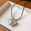 Wholesale Alloy And Resin Heart And Geometric Style Necklace Set With Diamonds For Women