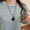 Wholesale Alloy And Resin Heart And Geometric Style Necklace Set With Diamonds For Women