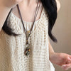 Wholesale Alloy And Resin Heart And Geometric Style Necklace Set With Diamonds For Women