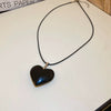 Wholesale Alloy And Resin Heart And Geometric Style Necklace Set With Diamonds For Women