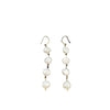Wholesale Alloy And S925 Silver Natural Pearl Long Earrings With Geometric Pattern And Gold Electroplated For Women
