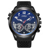 Wholesale Alloy And Silicone Men's Business Style Round Dial Quartz Watch With Sapphire Crystal Glass Mirror And Stainless Steel Doublesided Press Buckle