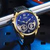 Wholesale Alloy And Silicone Men's Business Style Round Dial Quartz Watch With Sapphire Crystal Glass Mirror And Stainless Steel Doublesided Press Buckle