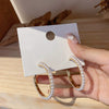 Wholesale Alloy And 925 Silver Hollow Big Circle Pearl Earrings With Geometric Pattern For Women Retro And Simple Style