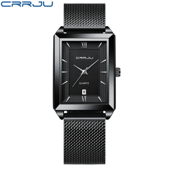 Wholesale Alloy And Stainless Steel Casual Business Fashion Men's Rectangular Dial Watch