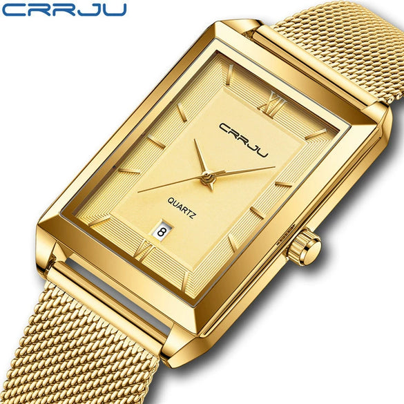 Wholesale Alloy And Stainless Steel Casual Business Fashion Men's Rectangular Dial Watch