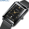 Wholesale Alloy And Stainless Steel Casual Business Fashion Men's Rectangular Dial Watch
