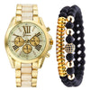 Wholesale Alloy And Stainless Steel Men's Leisure Round Dial Quartz Watch With Fake Three Eye Design